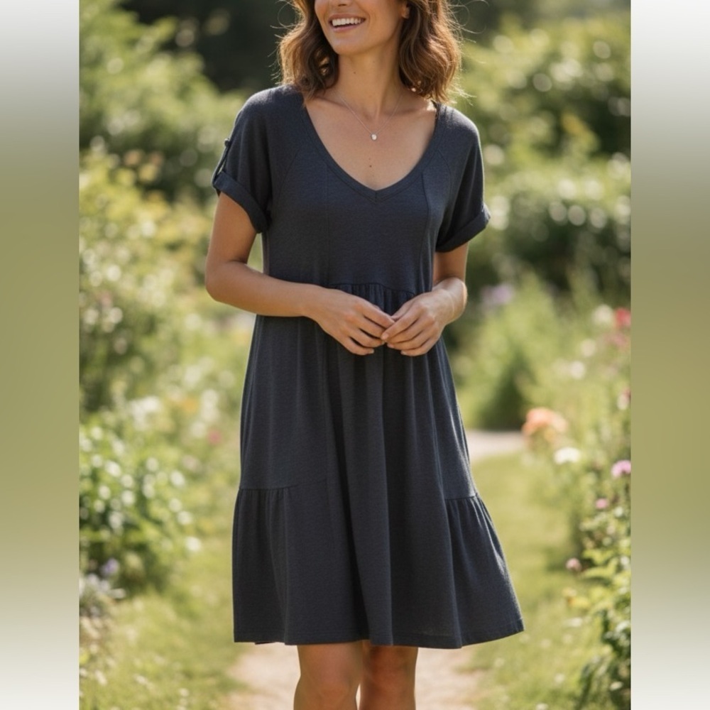 Saturday Sunday | Anthropologie Dark Gray Casual Dress